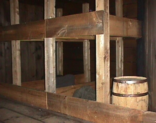Picture of sleeping quarters on the ships