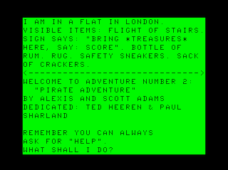 Adventure #2: Pirate Adventure game screen #1