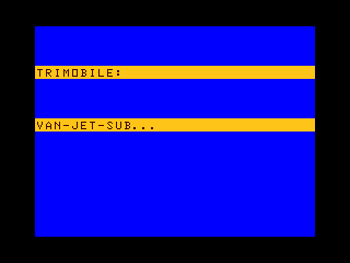Arcadia: TRIMOBILE intro screen