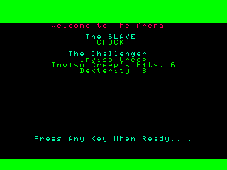 Arena of Skill challenge screen