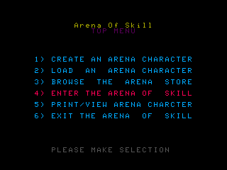 Arena of Skill intro screen