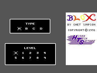 Blox intro screen