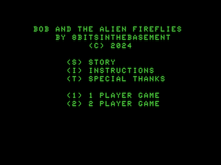 Bob and the Alien Fireflies Intro screen 1
