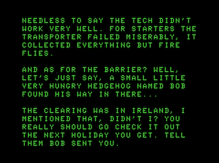 Bob and the Alien Fireflies Intro screen 5