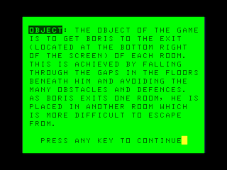 Boris the Bold intro screen #2
