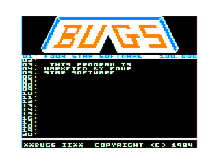 Bugs intro screen #2