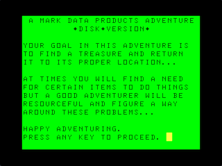 Calixto Island intro screen