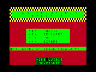 Championship Bowling intro screen #2