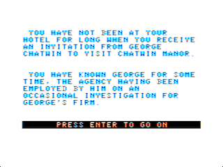 Chatwin Manor intro screen #3