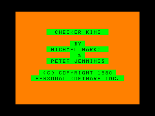 Checker King intro screen