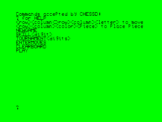 ChessD help screen