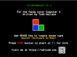 Clickomania! intro screen #1