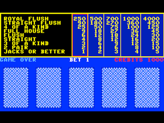 Coco 3 Video Poker game screen #1