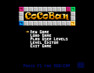 CocoBan Intro screen 2 (menu)