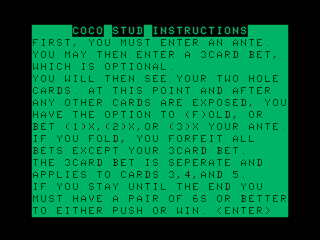 Coco Stud intro screen #2