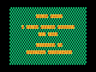 Color Panic intro screen #1