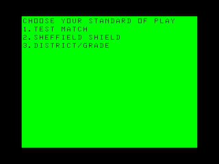 Cricket game screen #1