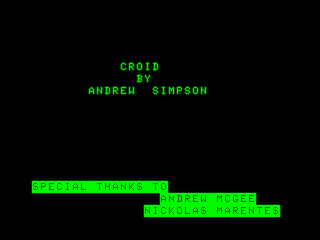 Croid intro screen #1