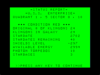 C-Trek game screen 3