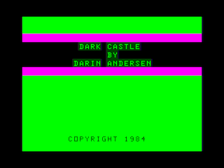 Dark Castle intro screen #1