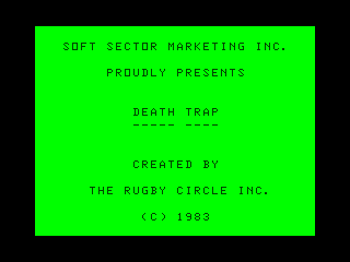Death Trap Intro Screen #1