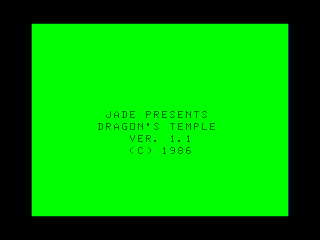 Dragon's Temple intro screen #1