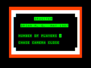 Dragster intro screen