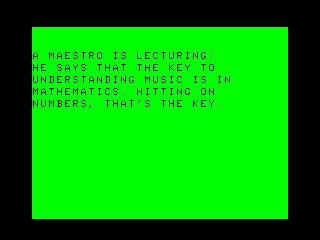 Escape game screen #3 - the Maestro behind one of the doors