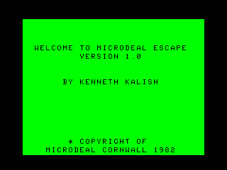 Escape intro screen #1 - Dragon version