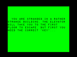Escape intro screen #2