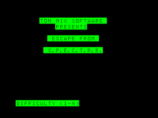 Escape from S.P.E.C.T.R.E. intro screen