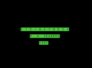 Eye-Witness intro screen