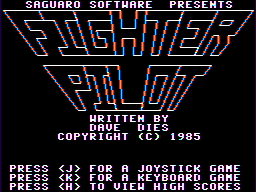 Fighter Pilot Intro/credit's screen