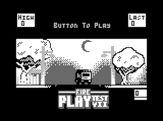 Fire Play Test VII Intro screen 2 (Coco 3 palette example)