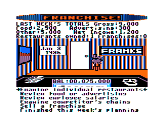 Franchise! game screen 1
