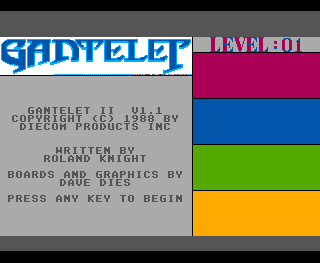 Gantelet II intro screen #3