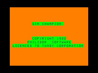 Gin Champion intro screen