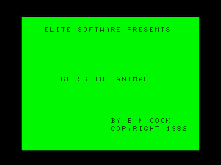Guess The Animal Intro screen #1