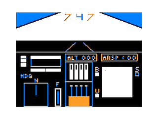 Jumbo Jet (aka 747C Flight Simulator) game screen