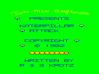 Katerpillar Attack intro screen