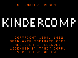 Kindercomp intro screen