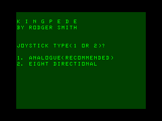 Kingpede intro screen #1