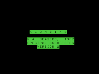 Klondike intro screen #1