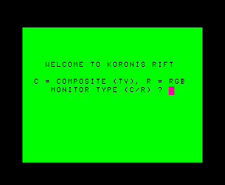 Koronis Rift intro screen #1