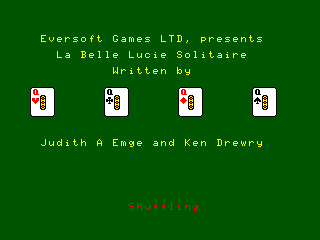 La Belle Lucie Solitaire intro screen #3