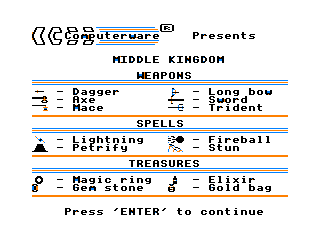 Middle Kingdom intro screen #2