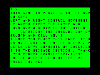 Moon Defense intro screen #1