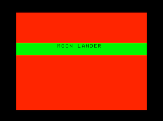 Moon Lander intro screen #1