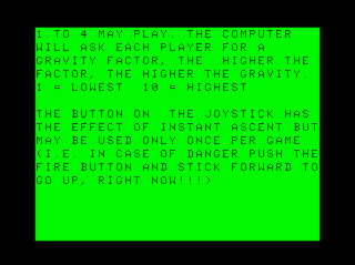 Moon Lander intro screen #3