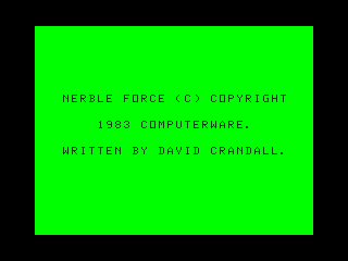 Nerble Force intro screen #1